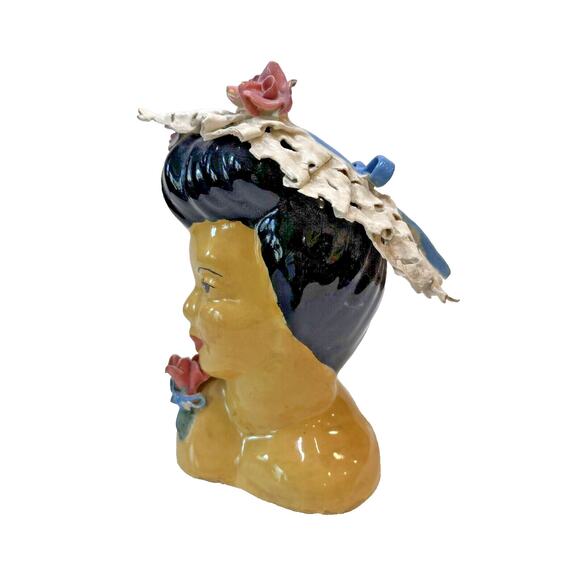 Vintage 50s 60s Glamorous Showgirl Lady Head Decor Porcelain Pin Up *Read - Picture 4 of 8